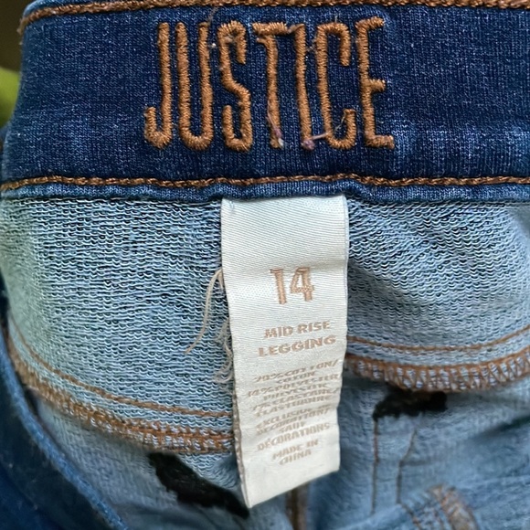 JUSTICE NAVY JEGGINGS - JUSTICE GIRLS SIZE 14 - Picture 4 of 4